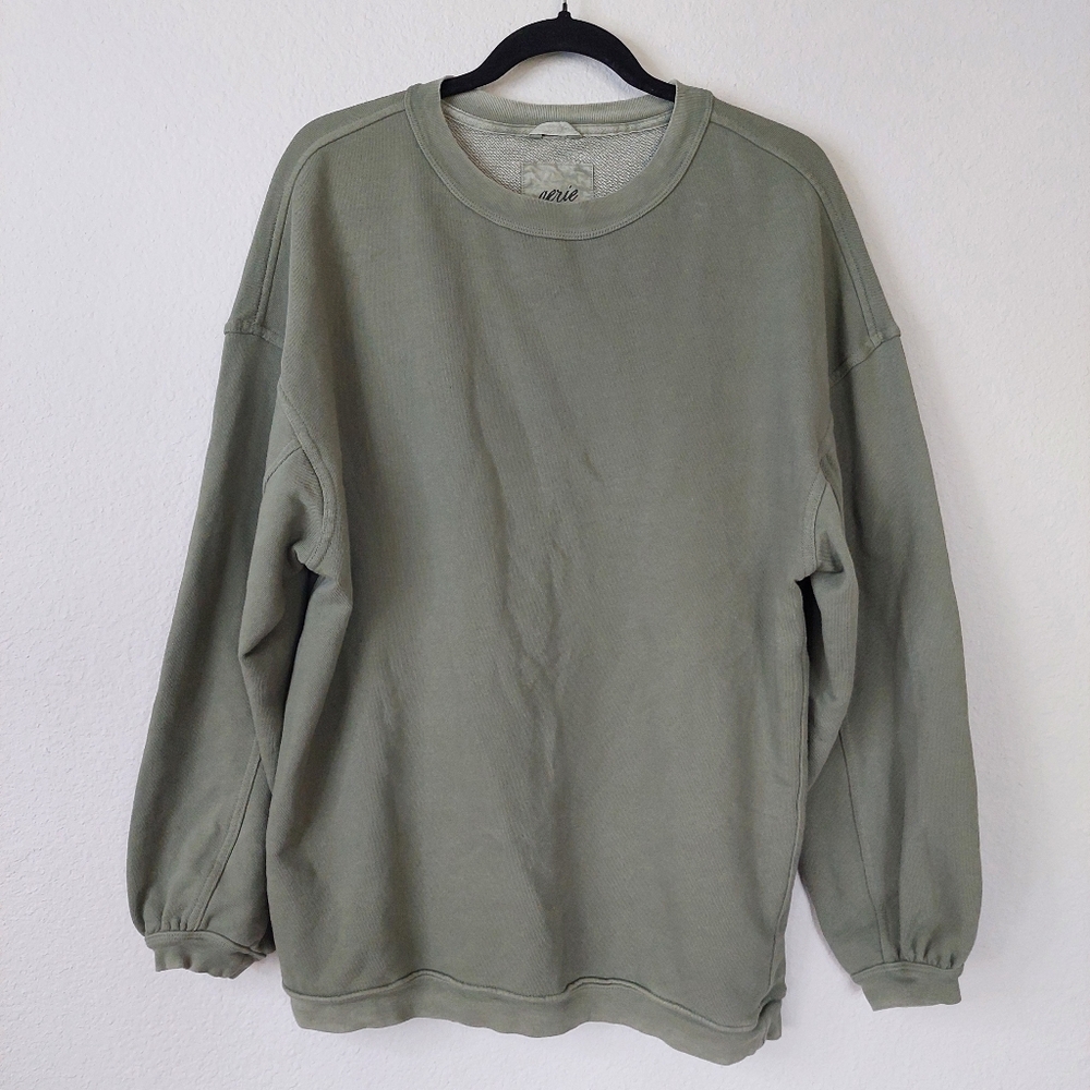Aerie Oversized Boxy Fit Crew Neck‎ Sweater Size Small